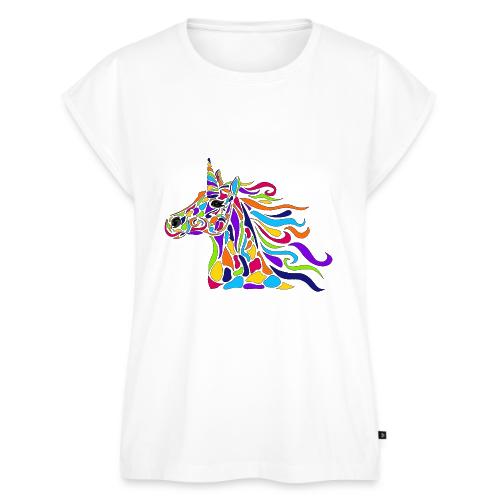 Unicorn Art Deco - Women's Premium Roll Up Sleeve T-Shirt