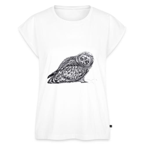 Owl snow - Women's Premium Roll Up Sleeve T-Shirt