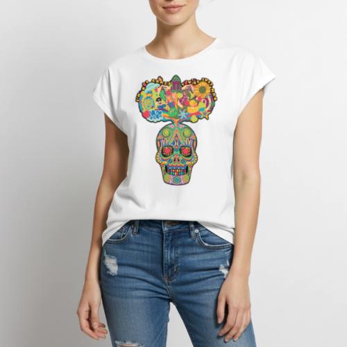Deep Within Your Mind - Women's Premium Roll Up Sleeve T-Shirt