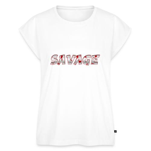 Savage Bloody - Women's Premium Roll Up Sleeve T-Shirt