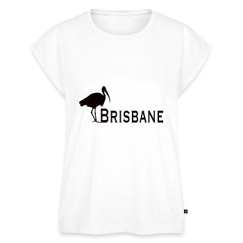Bin Chicken Brisbane - Women's Premium Roll Up Sleeve T-Shirt - white - Front - AI Model Female 180 light (180cm)