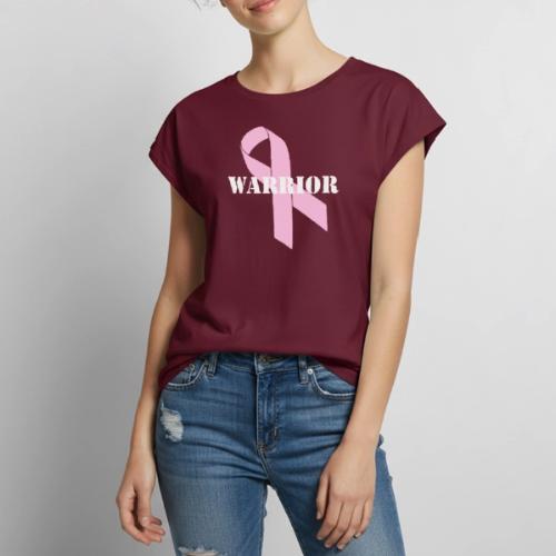 Breast Cancer Warrior - Women's Premium Roll Up Sleeve T-Shirt