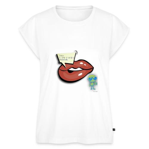 Smoon City_I wear lipstick - Women's Premium Roll Up Sleeve T-Shirt
