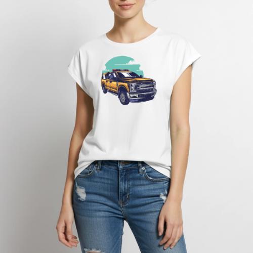 Work Truck - Women's Premium Roll Up Sleeve T-Shirt