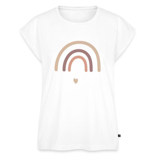 Baby on board - Boho Rainbow - Maternity - Women's Premium Roll Up Sleeve T-Shirt