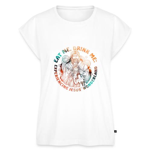 Eat Me Drink Me Podcast original logo - Women's Premium Roll Up Sleeve T-Shirt