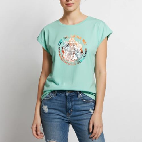 Eat Me Drink Me Podcast original logo - Women's Premium Roll Up Sleeve T-Shirt