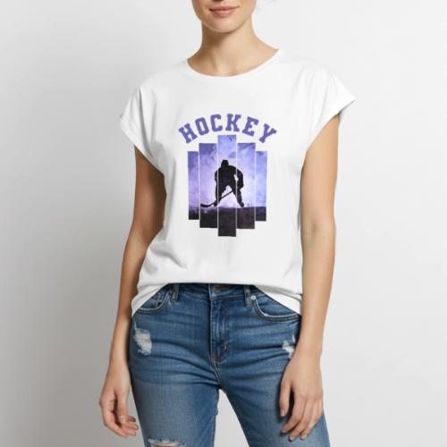 Hockey Warrior - Women's Premium Roll Up Sleeve T-Shirt