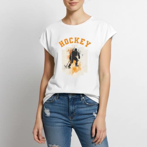 Hockey Grind - Women's Premium Roll Up Sleeve T-Shirt