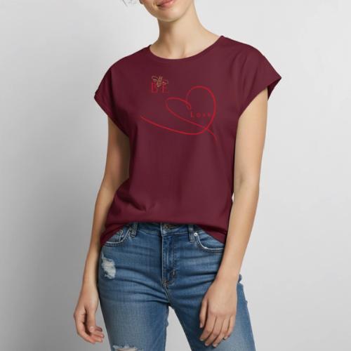 BE LOVE - Women's Premium Roll Up Sleeve T-Shirt