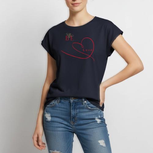BE LOVE - Women's Premium Roll Up Sleeve T-Shirt