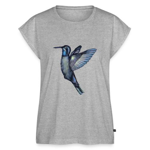 Hummingbird in flight - Women's Premium Roll Up Sleeve T-Shirt