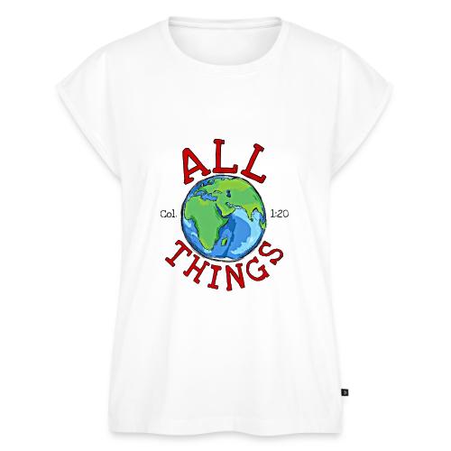 All Things Globe - Women's Premium Roll Up Sleeve T-Shirt