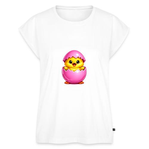 Easter Chick Pink - Women's Premium Roll Up Sleeve T-Shirt