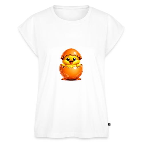 Easter Chick Orange - Women's Premium Roll Up Sleeve T-Shirt