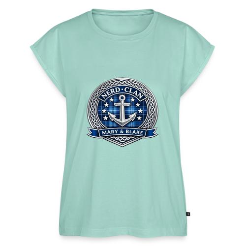 THE NERDCLAN - Women's Premium Roll Up Sleeve T-Shirt