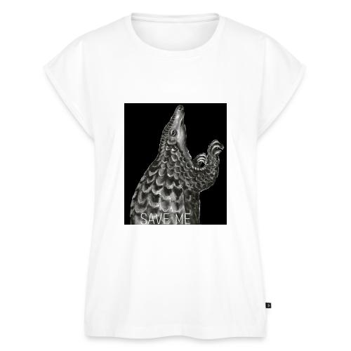 Pangolin with black background - Women's Premium Roll Up Sleeve T-Shirt