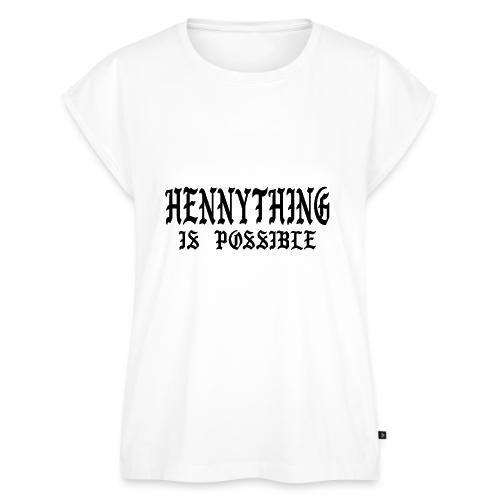 hennything is possible - Women's Premium Roll Up Sleeve T-Shirt