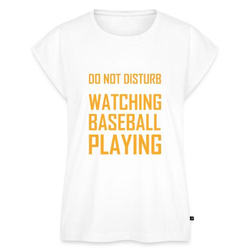Watching Baseball Playing - Women's Premium Roll Up Sleeve T-Shirt