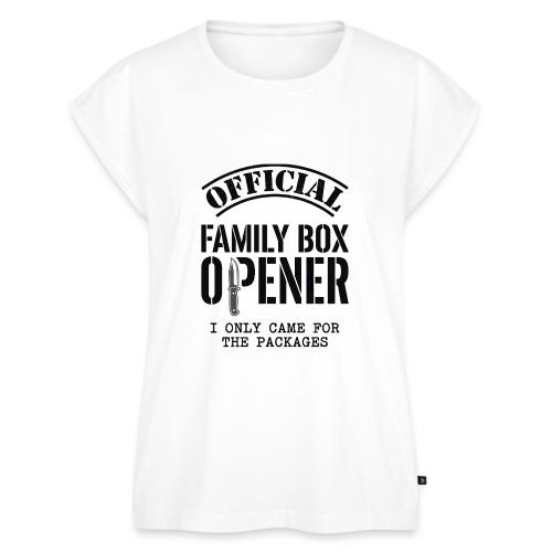 Official Family Box Opener Funny Knife Collector - Women's Premium Roll Up Sleeve T-Shirt