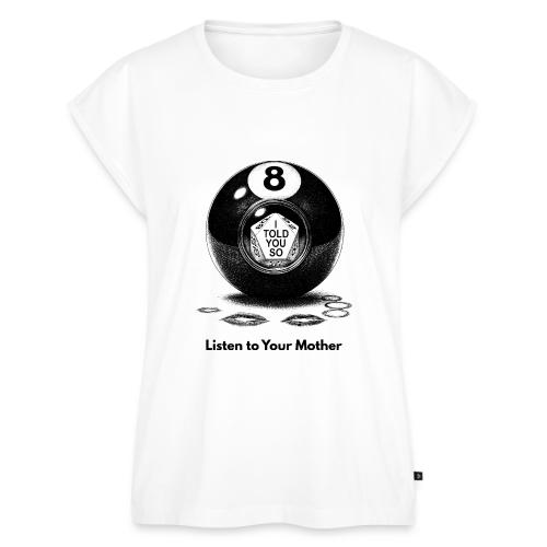 Sarcastic Mom T-Shirt Magic 8-Ball Oracle - Women's Premium Roll Up Sleeve T-Shirt