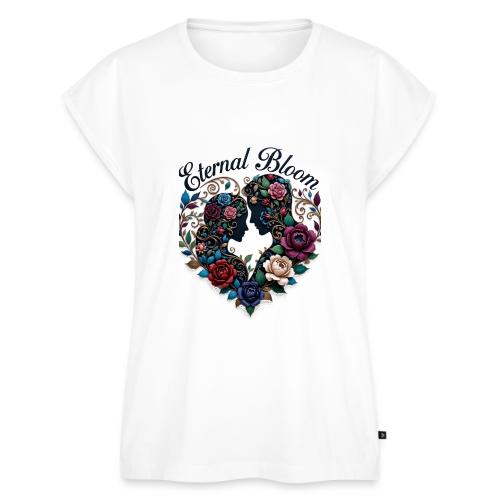 Eternal Bloom Embrace T-Shirt - Women's Premium Roll Up Sleeve T-Shirt