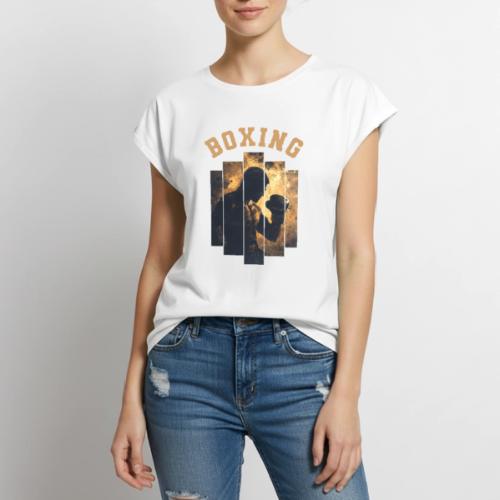 The Art of Boxing - Women's Premium Roll Up Sleeve T-Shirt