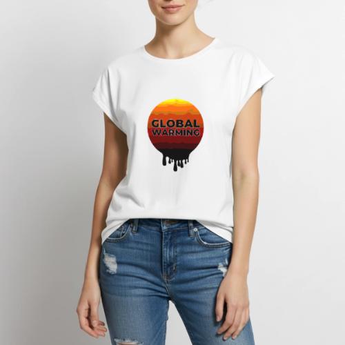 Global warming - Women's Premium Roll Up Sleeve T-Shirt