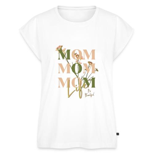 Mom Life: The Joys of Motherhood - Women's Premium Roll Up Sleeve T-Shirt