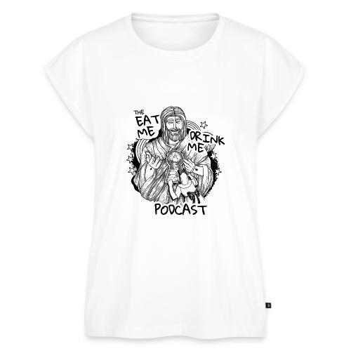 Eat Me Drink Me Podcast revamped logo - Women's Premium Roll Up Sleeve T-Shirt