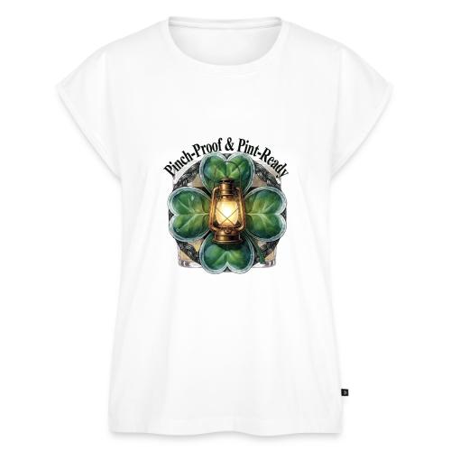 Pinch-Proof Lantern Clover T-Shirt - Women's Premium Roll Up Sleeve T-Shirt