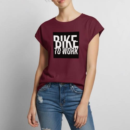 bike to work - Women's Premium Roll Up Sleeve T-Shirt