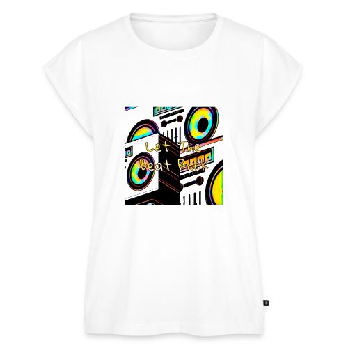 Let The Beat Rock design - Women's Premium Roll Up Sleeve T-Shirt
