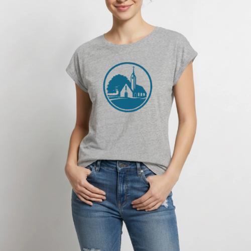 ELC Emblem Round - Women's Premium Roll Up Sleeve T-Shirt