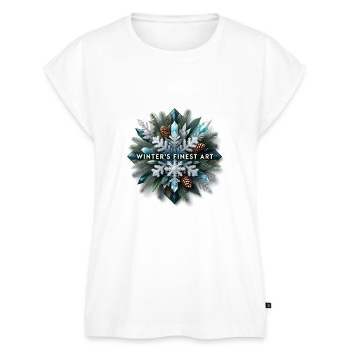 Intricate Frozen Evergreen T-Shirt - Women's Premium Roll Up Sleeve T-Shirt
