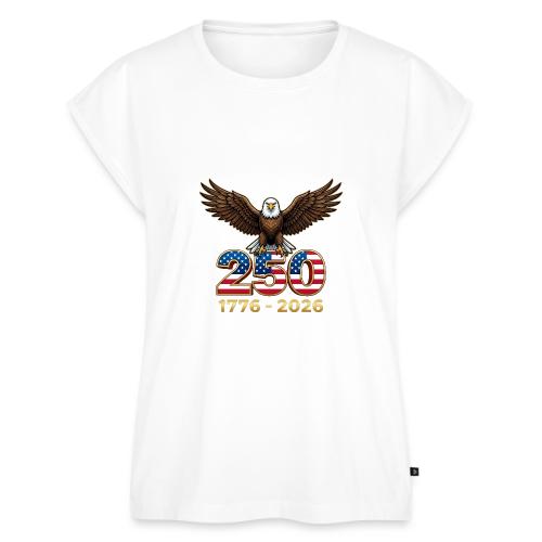 Eagle 250th Anniversary 1776-2026 - Women's Premium Roll Up Sleeve T-Shirt