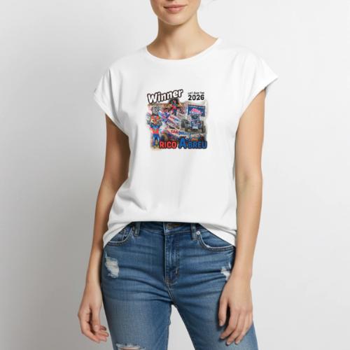 Rico Abreu #LetsRaceTwo Winner - Women's Premium Roll Up Sleeve T-Shirt