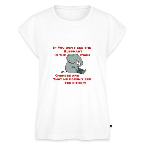 Elephant in the Room Meme - Women's Premium Roll Up Sleeve T-Shirt