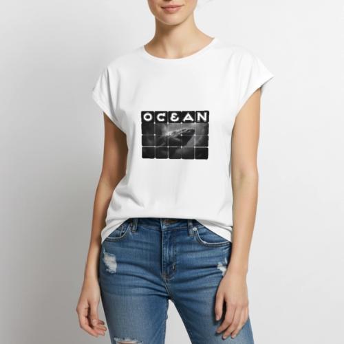 Ocean: Abyssal Terror - Women's Premium Roll Up Sleeve T-Shirt