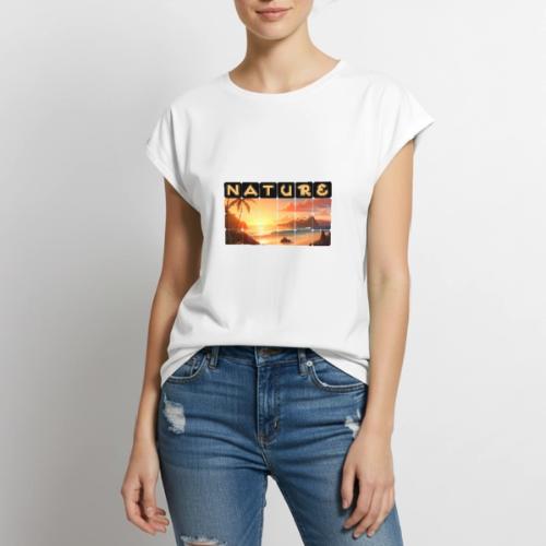 Nature: Tropical Twilight - Women's Premium Roll Up Sleeve T-Shirt