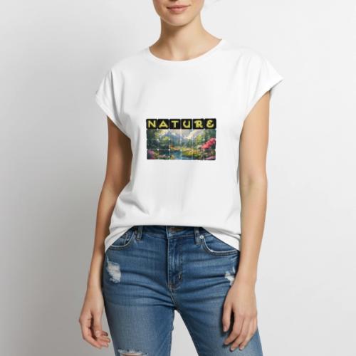 Nature: Spring Awakening - Women's Premium Roll Up Sleeve T-Shirt