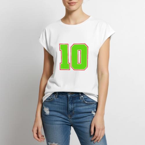 The Magic Number 10 - Women's Premium Roll Up Sleeve T-Shirt