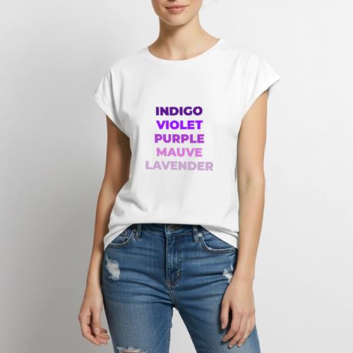 Shades of Purple - Women's Premium Roll Up Sleeve T-Shirt