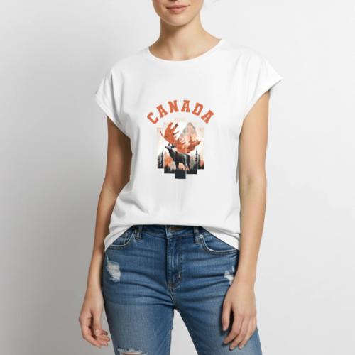 Great Canadian Outdoors - Women's Premium Roll Up Sleeve T-Shirt