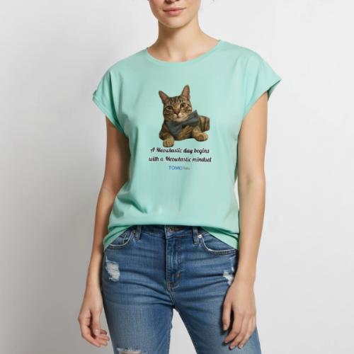 Meowtastic Mindset - Women's Premium Roll Up Sleeve T-Shirt