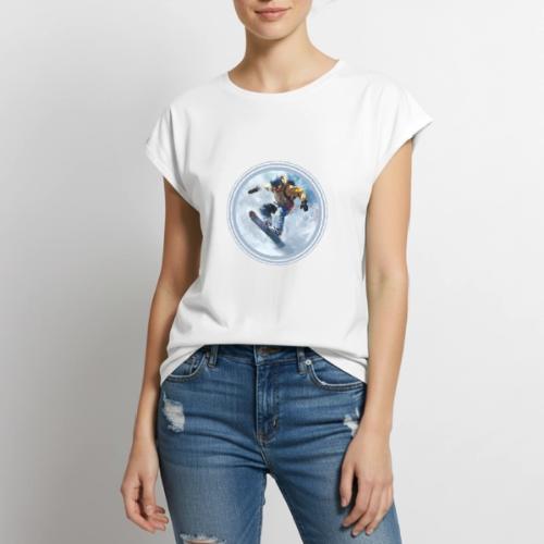 Snowboarding Life - Women's Premium Roll Up Sleeve T-Shirt