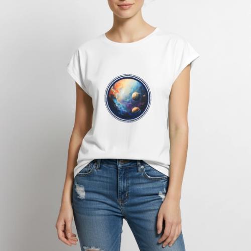Nebula of Planets - Women's Premium Roll Up Sleeve T-Shirt