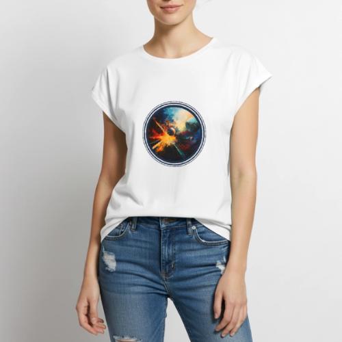 Planets in Turmoil - Women's Premium Roll Up Sleeve T-Shirt