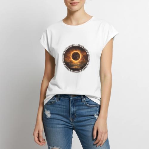 Eclipse Canvas - Women's Premium Roll Up Sleeve T-Shirt