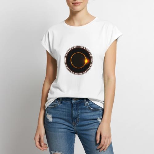 Solar Eclipse - Women's Premium Roll Up Sleeve T-Shirt